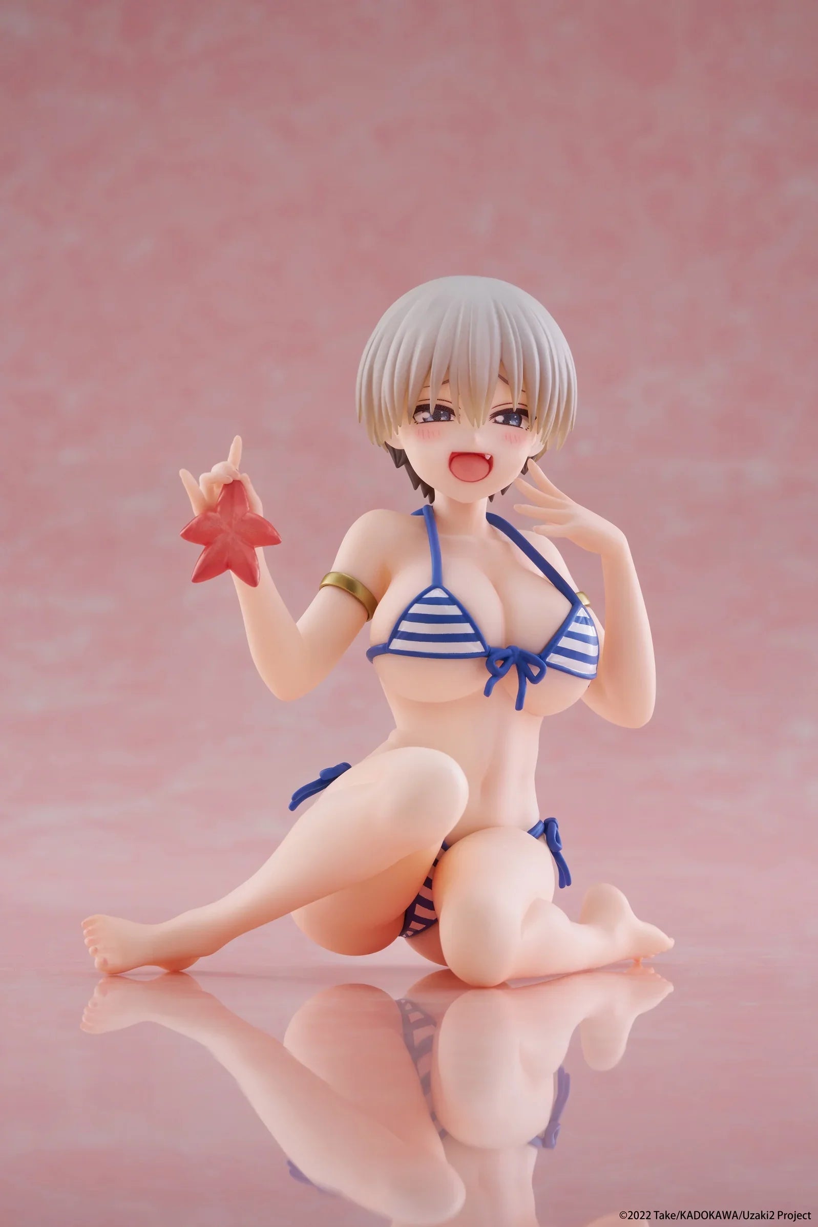 Original Genuine Model Taito Desktop Cute 10cm Uzaki-chan Wants to Hang Out Hana Uzaki Beach Swimsuit Figure Anime PVC Toys