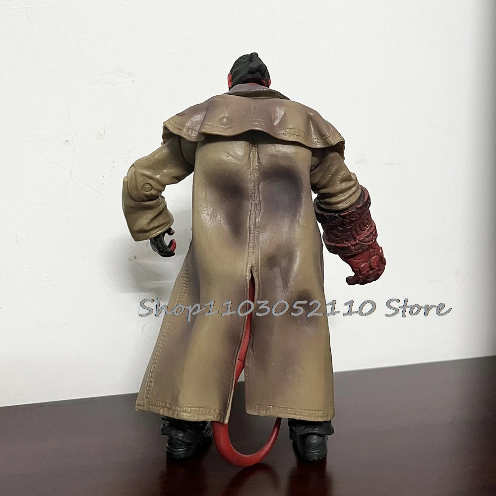 Hellboy Figure Anime Trenchcoat Variant Hellboy Samaritan  PVC Figure Model Toy Doll Christmas Gift