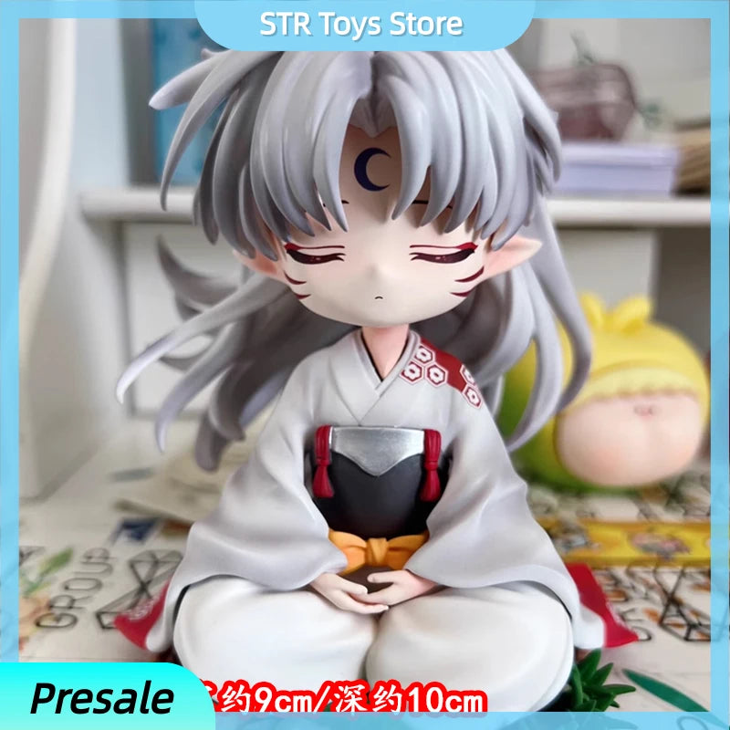 New Anime Inuyasha Figure Sesshomaru Q Version Anime Peripheral Desktop Decoration Ornament Collectibles Souvenirs Gifts