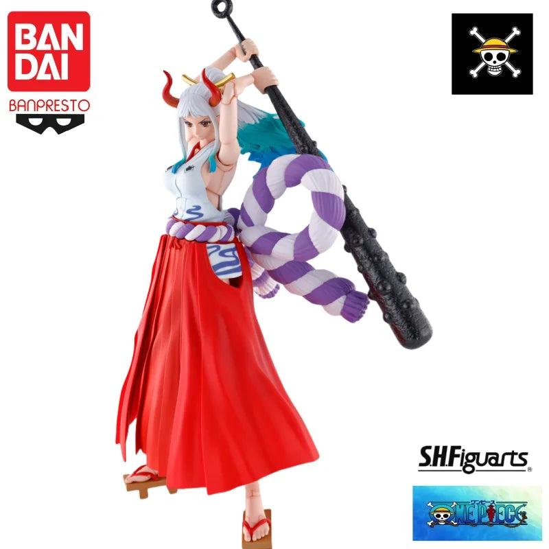 HOT Bandai Original In Stock One Piece Anime Shfiguarts SHF Yamato Action Figure Model Doll Brand New Boxed Garage Figure 18.5CM