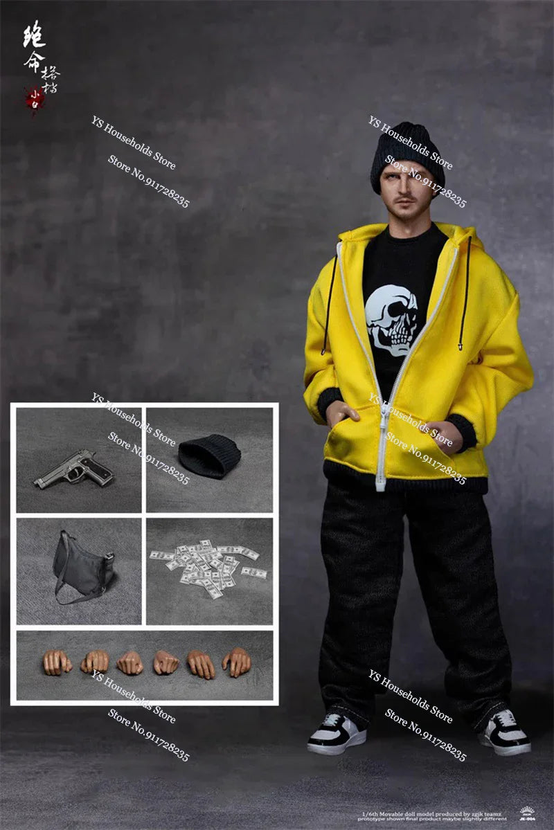 ZGJKTOYS 1/6 JK-003 Old White JK-004 Young Boy Pinkman Delicate 12" Man Soldier Model Breaking Bad Fans Collection Gift