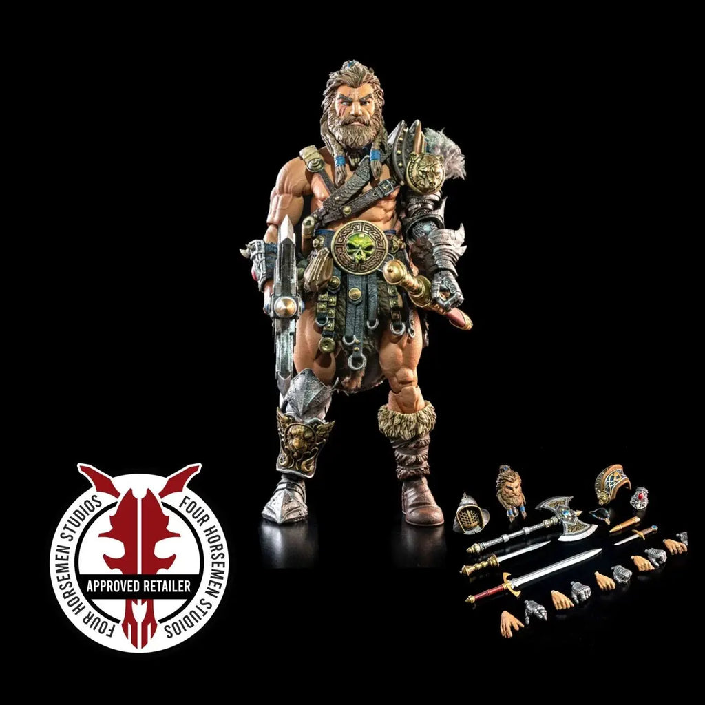Four Horsemen Studios Mythic Legions Undead Skeleton Spearman Warrior Action Figure With Replaceable Accessories For Collectors