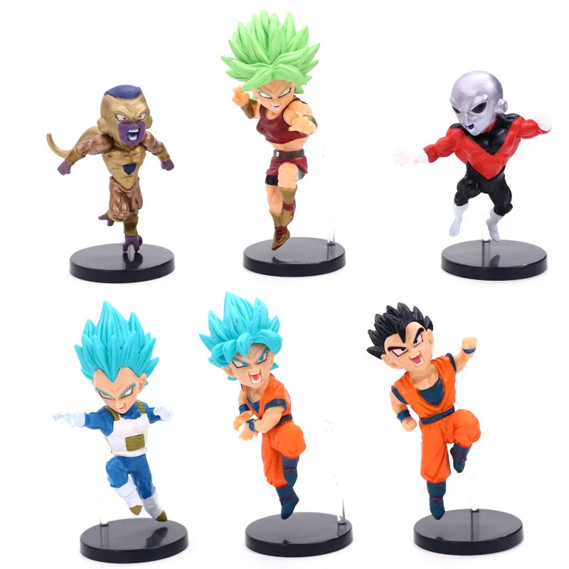 6Pcs/1Set WCF BANDAI Anime Dragon Ball Son Goku Burdock Series Figure Karifura Broli Set Model Toy Gift Collection Aciton Figure