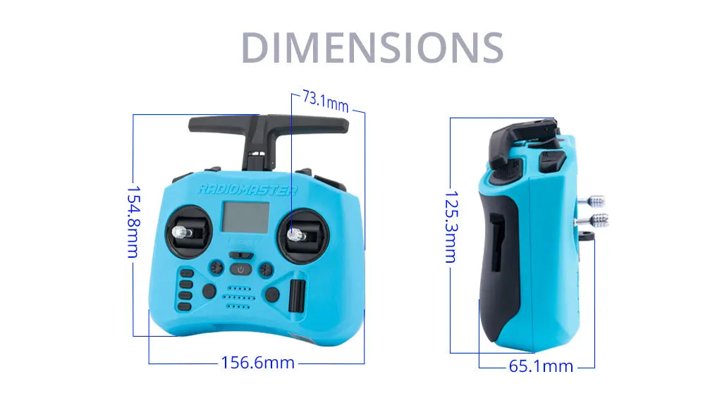 Radiomaster Pocket Crush 2.4GHz ELRS Hall Gimbal Transmitter Remote Control Portable Lightweight Foldable Antenna