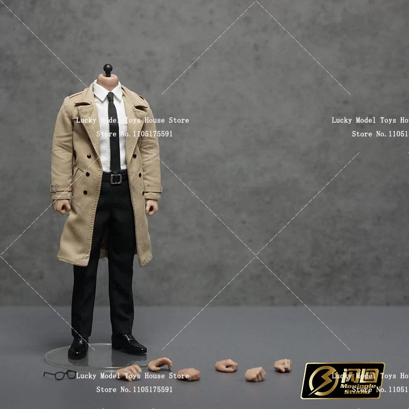 Manipple Studio 1/12 Super Hero Journalist Version Full Set Man Action Figure Clark Kent Body Model Toys Accessory For 6" Head