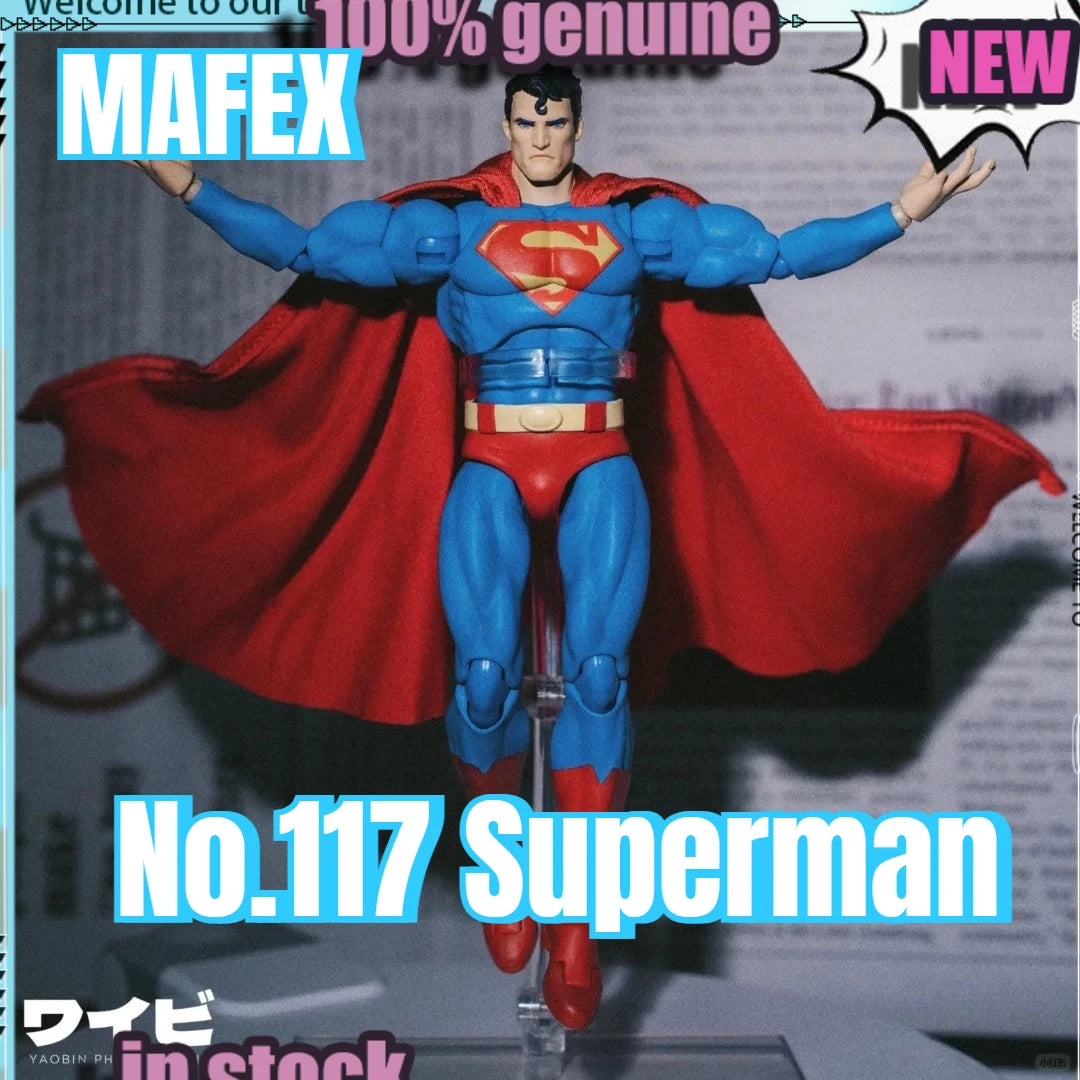 In Stock Medicom Toy MAFEX No.117 Superman Hush Ver. Action Figure DC Comics Batman Hush Collectible Model Toy Gifts