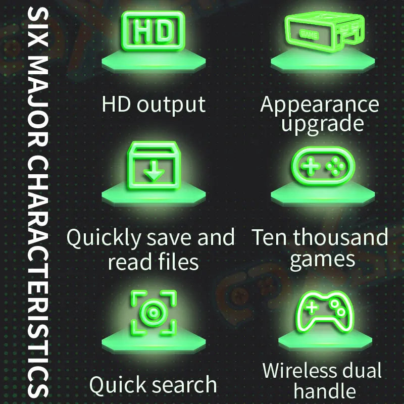 Coopreme X7 128G 256G Linux System Y7 4K Video Game Console LPDDR4 2GB TV Box Wireless Controller Retro Game 10000+ Support PSP