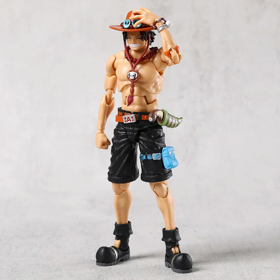 18CM One Piece Portgas D Ace Anime PVC KO Articulated Action Figure Desktop Decoration Ornament Model Kit Boy Trendy Toys Gifts