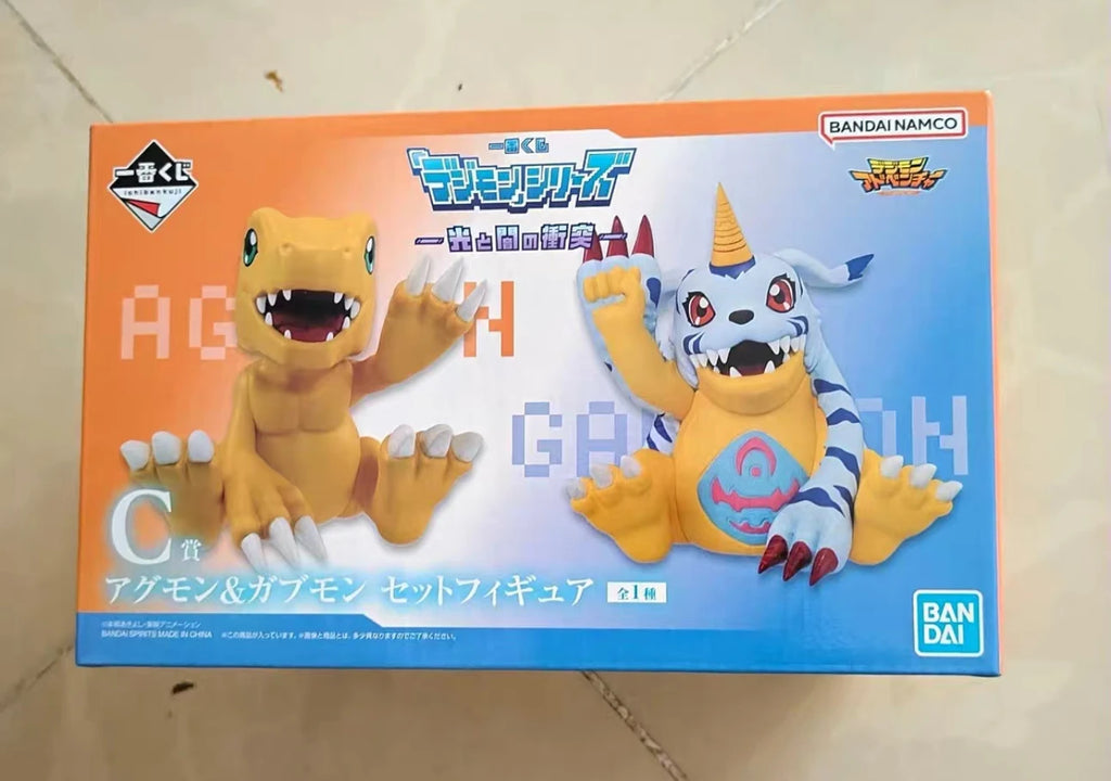 TYCTOYS Genuine BANDAI Ichiban Digimon Light and Dark Omegamon Agumon Gabumon Anime Character Model Toys Ornament Gifts