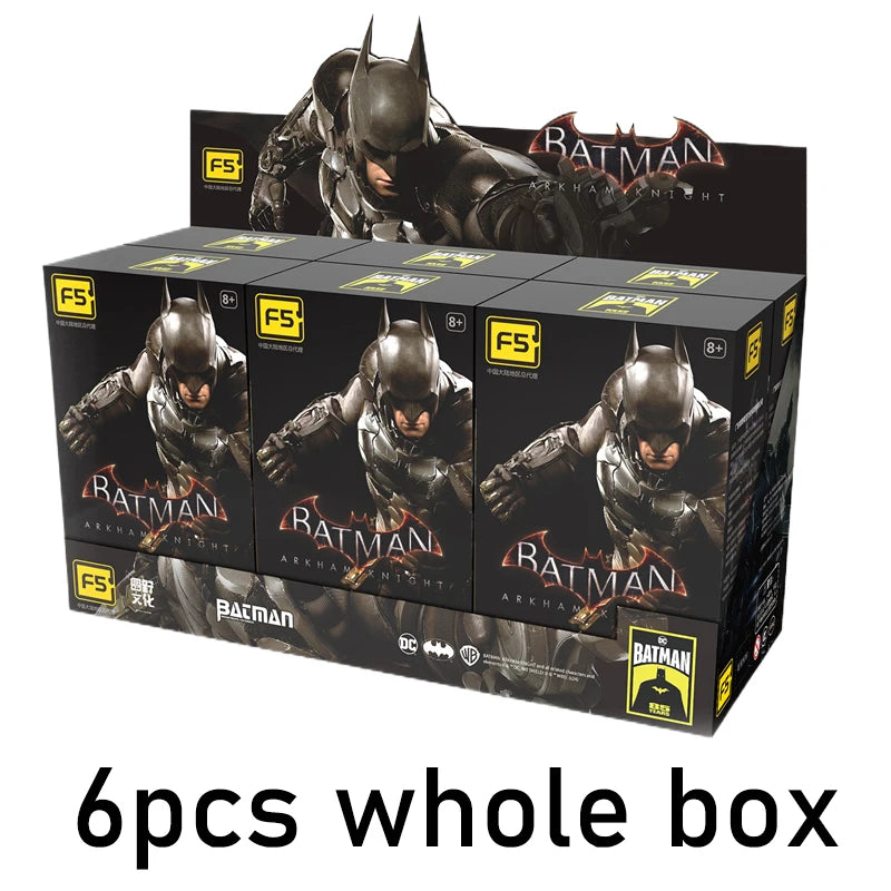 6PCS Batman Arkham Knight assembled Model Blind Box 7style 10cm Action figures Collection Hobby Model Ornaments Boys Toys Gifts