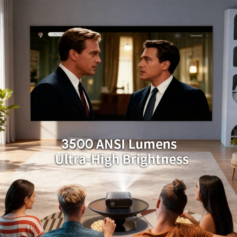 CAIWEI S7+ Android 14 Projector for movies 4k Full HD 1080P 3500 ANSI Google Certified Video Home Theater Projectors with Dolby