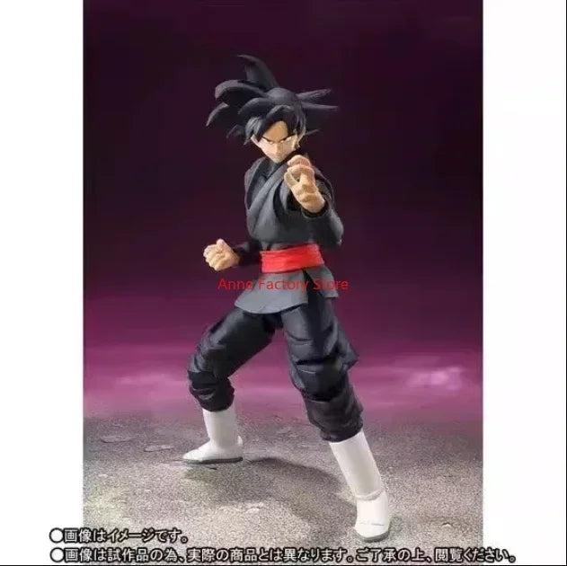 In Stock 100% Original Bandai SHF SH FIGUARTS Dragon Ball Goku Goku Black Action Character Anime Model Toy Pink Hair PVC Gift