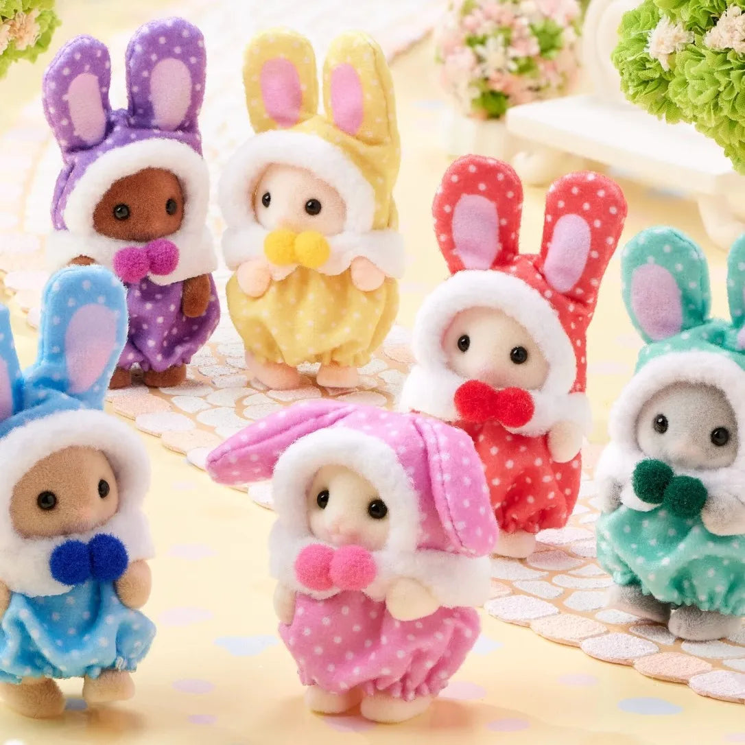 New Kawaii SYLVANIAN FAMILIES Anime Figures Blind Box 40th Anniversary Rabbit Blind Box Room Decoration Custom Birthday Toy Gift