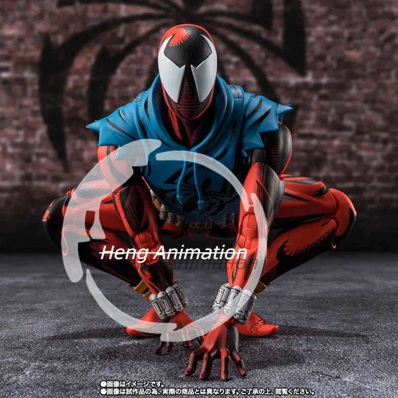 In Stock BANDAI Original Box S.H.Figuarts ACROSS THE SPIDER VERSE SCARLET SPIDER MAN SHF Action Figure Model Toy