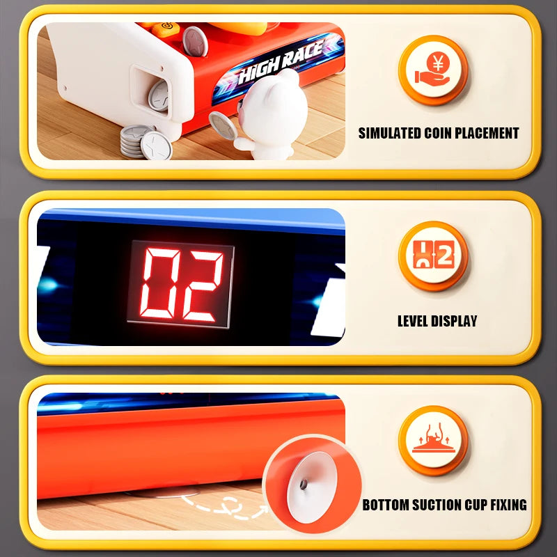 Children Car Machine Coin Racing Breakthrough Funny Table Toy With light Sound Kids Toys Party Game Educational Boy Gift