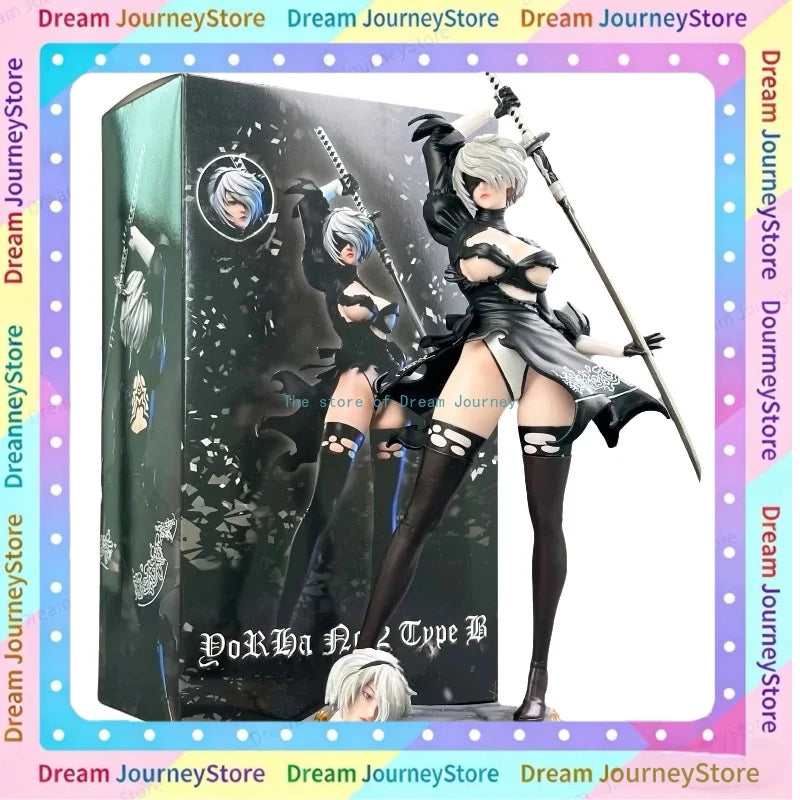 Hot Figure Yorha No. 2 Type B 2B 33cm Anime Girl PVC Action Figure Toy GK Game Statue Ornament Adult Collection Model Doll