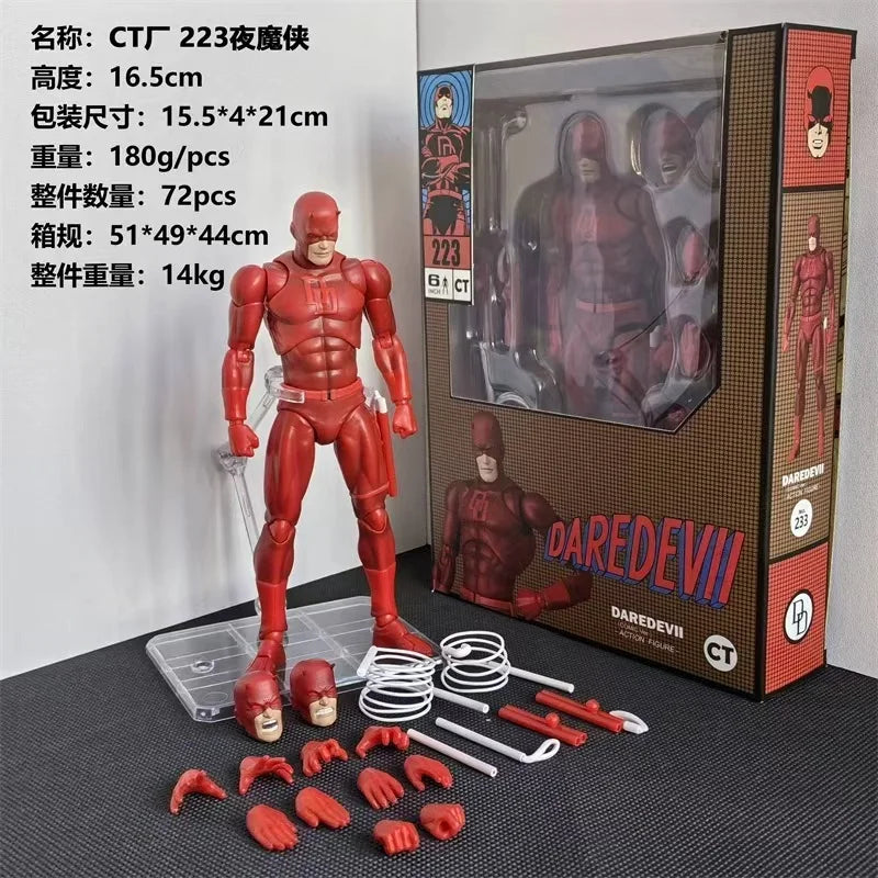 New Toys Daredevil Figure Mafex 223 Shf Ko Daredevil Comic Version Action Figure Pvc Figurine Statue Spiderman Colletion Gift