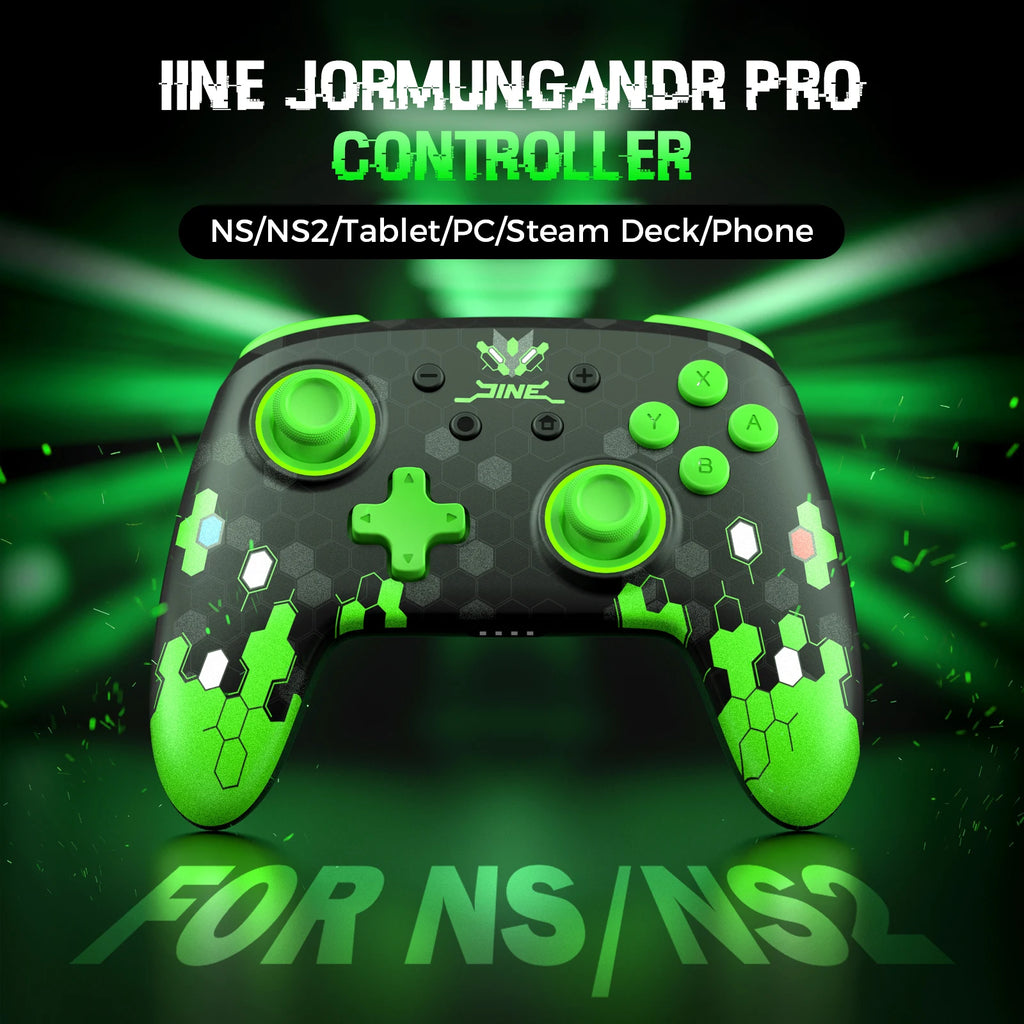 IINE Jormungandr Series for NS2 :Pro Controller ;  Protective Case; Thumb Grips(Set of 8); Magnetic Game Card Case for ; Silicon