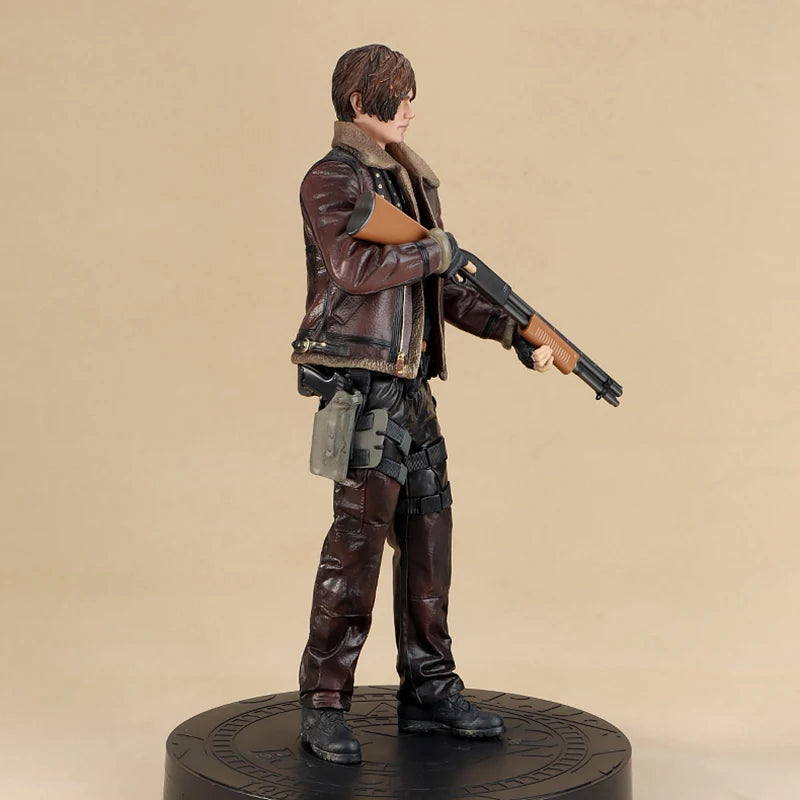 Resident Evil Leon S. Kennedy PVC Actionfigur 33 cm Biohazard Spiel Leder Leon Anime Figur Modell Spielzeug Sammlung Puppe Geschenk