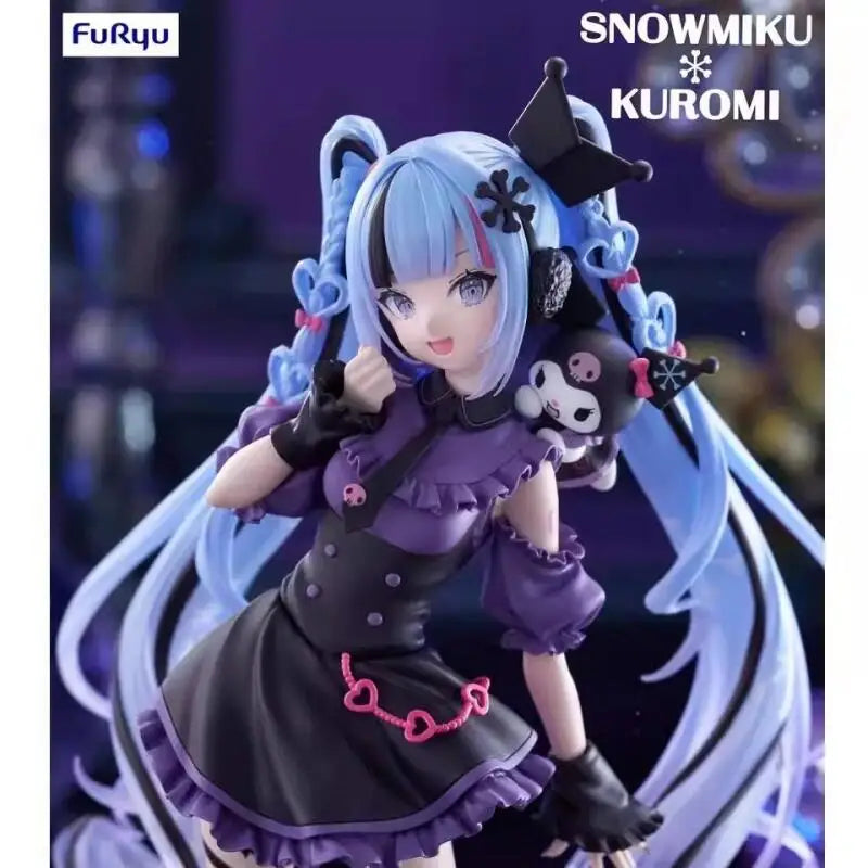 [Original Genuine] In Stock Furyu Hatsune Miku Trio-Try-It Figure Snow Miku Kuromi Anime Figure Model Collector Figurine Toys