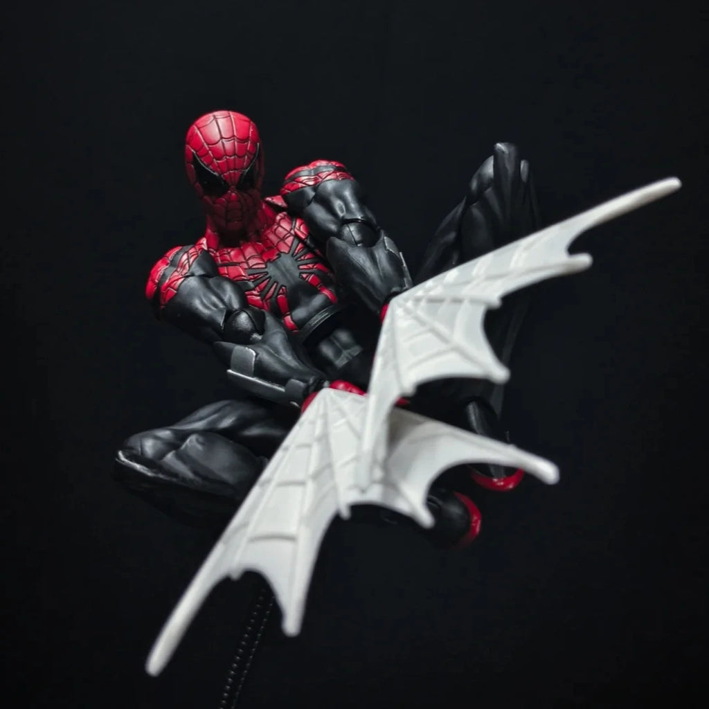 Mess Toys 16cm Ultimate Spider Man Articulat Action Figure Miles Morales Black Red Suit Model Collect Desktop Ornament Toy Gifts