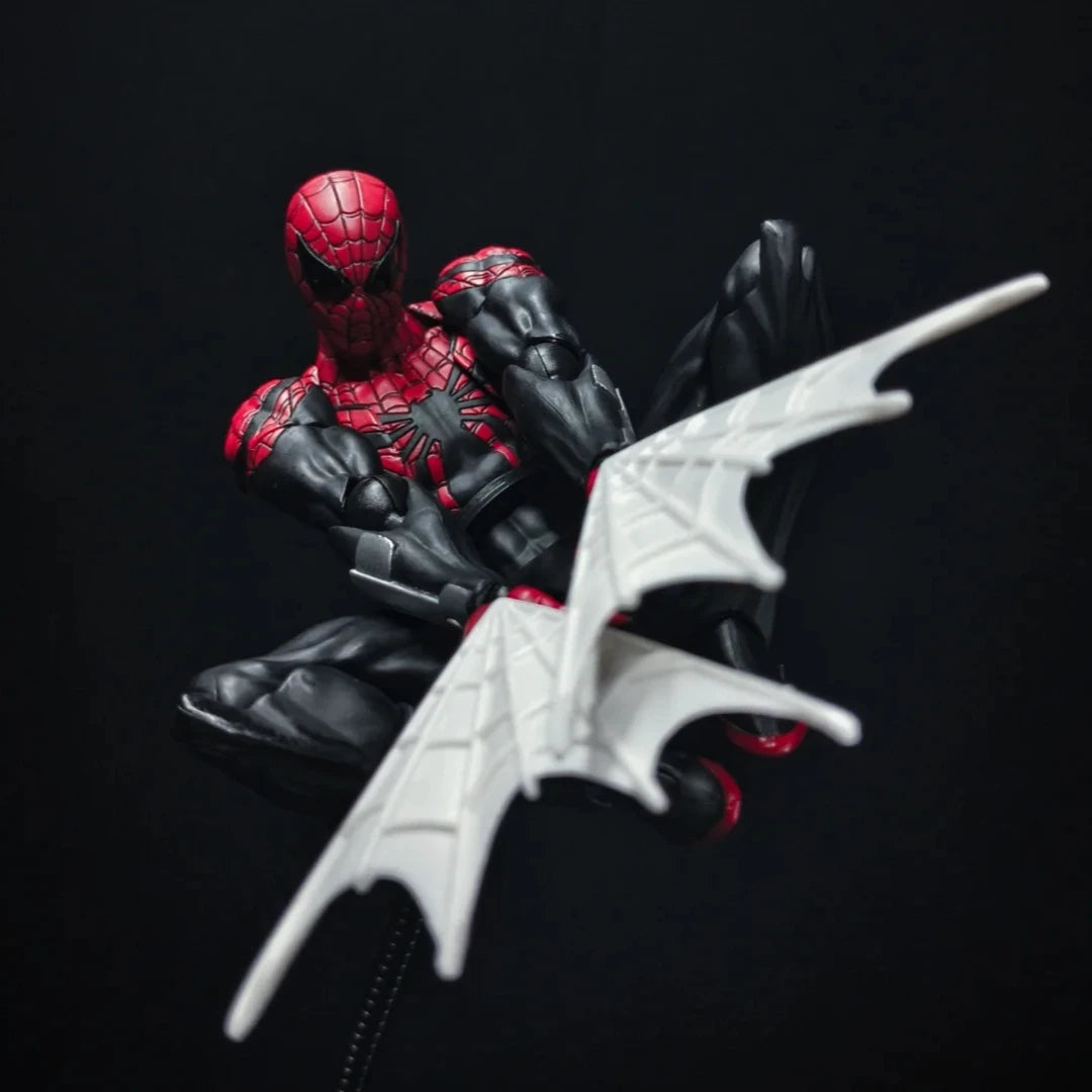 Mess Toys 16cm Ultimate Spider Man Articulat Action Figure Miles Morales Black Red Suit Model Collect Desktop Ornament Toy Gifts