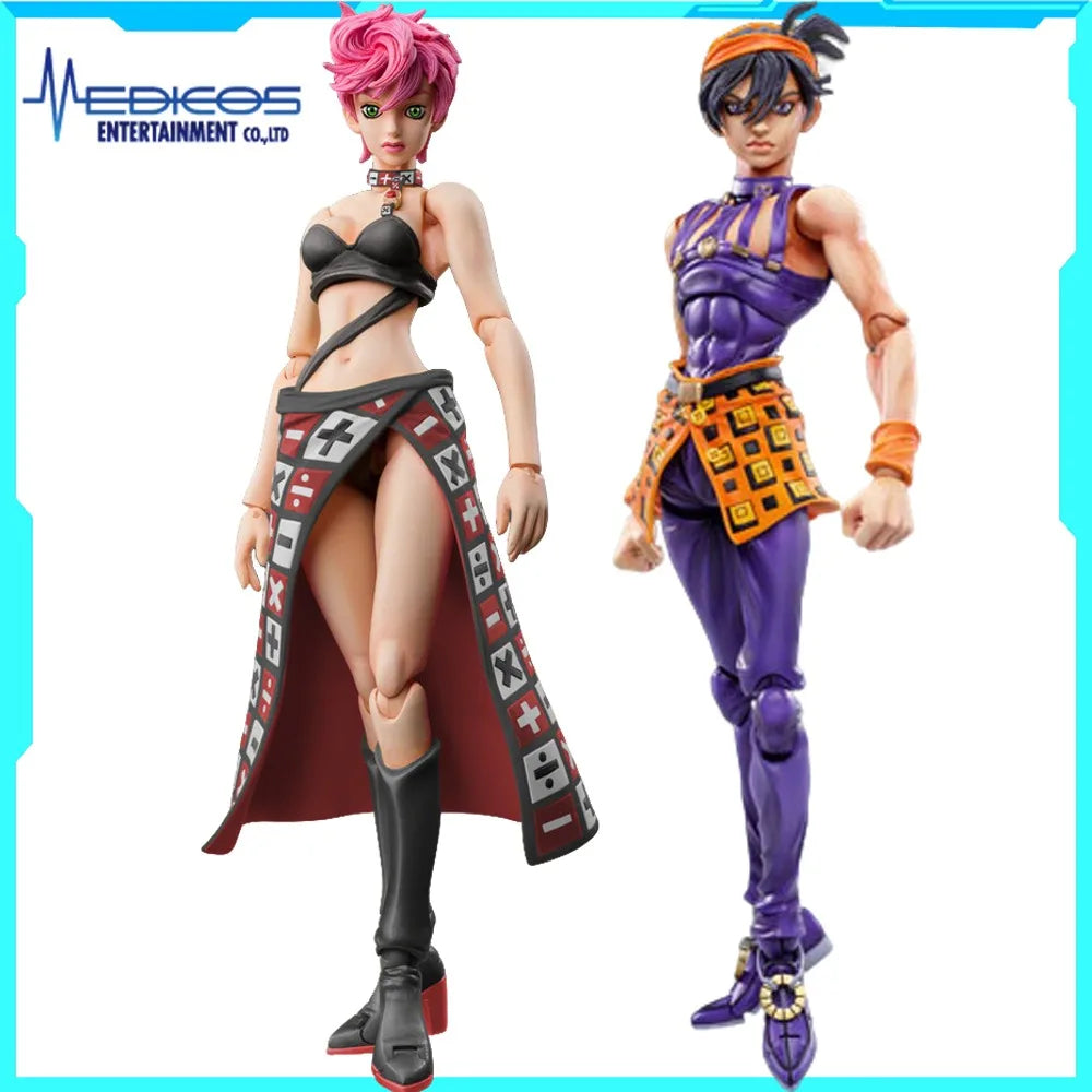100% Medicos Entertainment Jojo No Kimyou Na Bouken  Narancia Ghirga Trish Una Anime Character Action Figure Quality Assurance