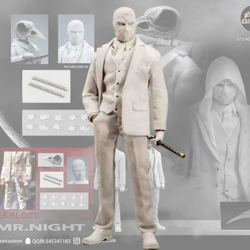 In Stock Aton Custom Moonlight Knight Mr. Night Mr. Knight 1/12 Mobile Doll Battle Damage No Hat Character Model Toy Gift Series