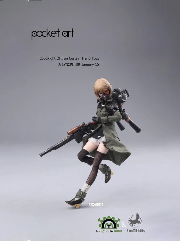 HASUKI - God Cat Jumping Original Pocket Art Series  Demonic Witch Chun Handheld and Movable Humanoid Figures Collectible Model
