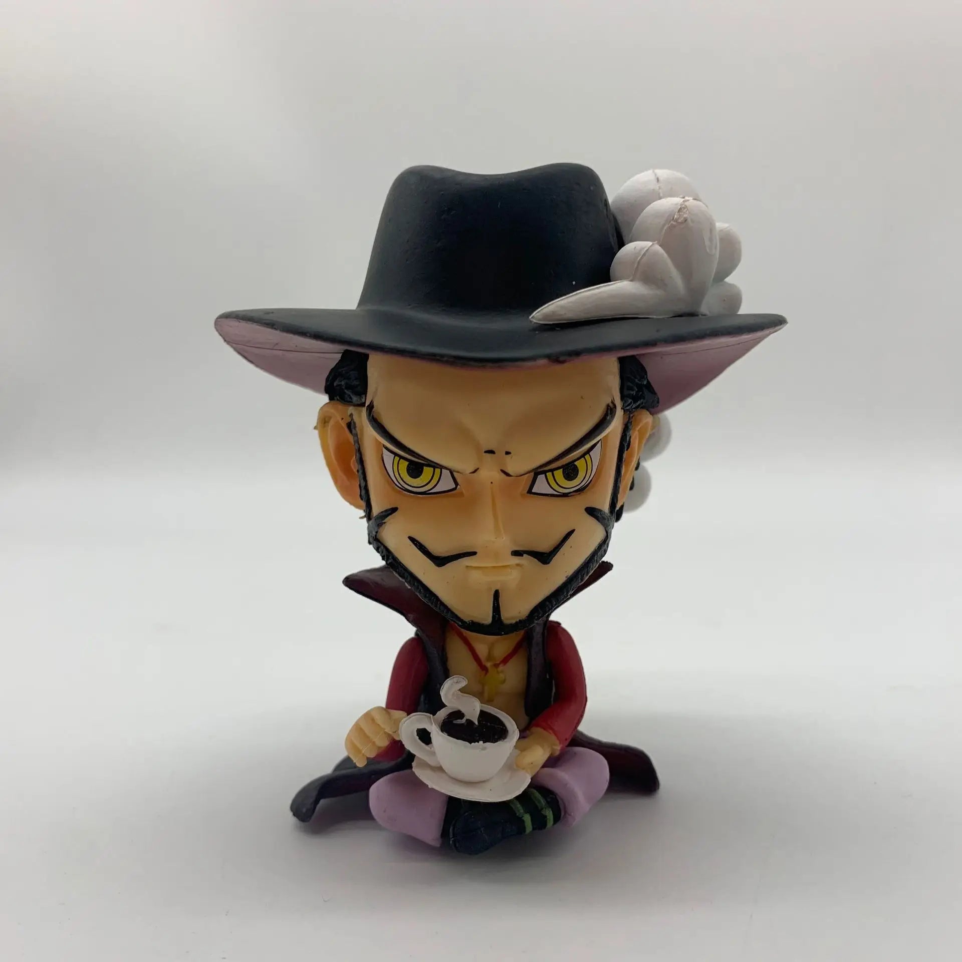 One Piece Chibi Big Head Statues - Luffy Zoro Sanji Nami Boa Hancock - Dashboard Ornaments, PC Case Decor, Collectible Figurines