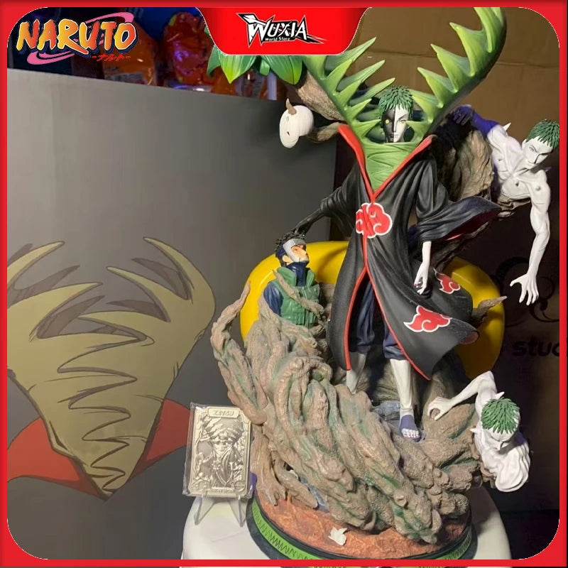 38cm Naruto Akatsuki Zetsu Dual Face Figure Cool PVC Model Statue Anime Collectible Birthday Christmas Boxed Gift Toys for Fans