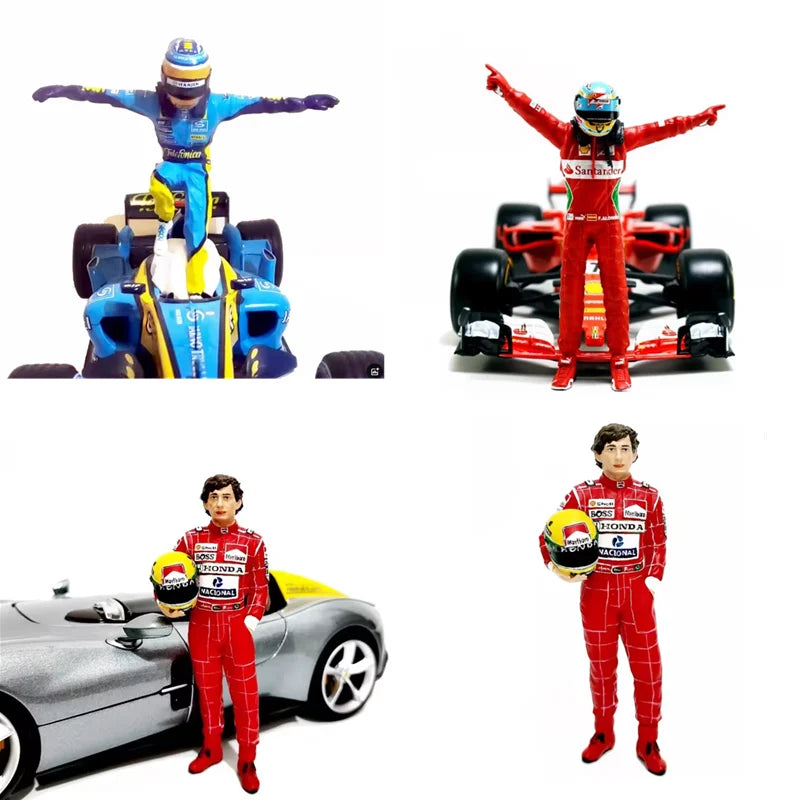 New 1:18 Scale 1Pcs Resin Model Scene Accessory Spain Winning Racing Vehicle Driver Racer Action Figures Collection Display Toy