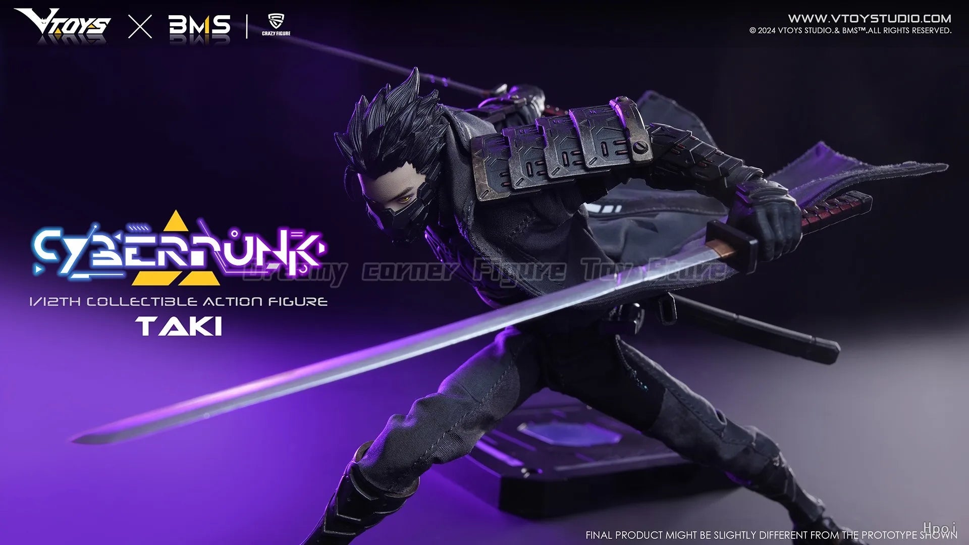 【In Stock】Original VTOYS Cyberpunk Samurai:Taki 1/12 Action Figure Model Toys Collection