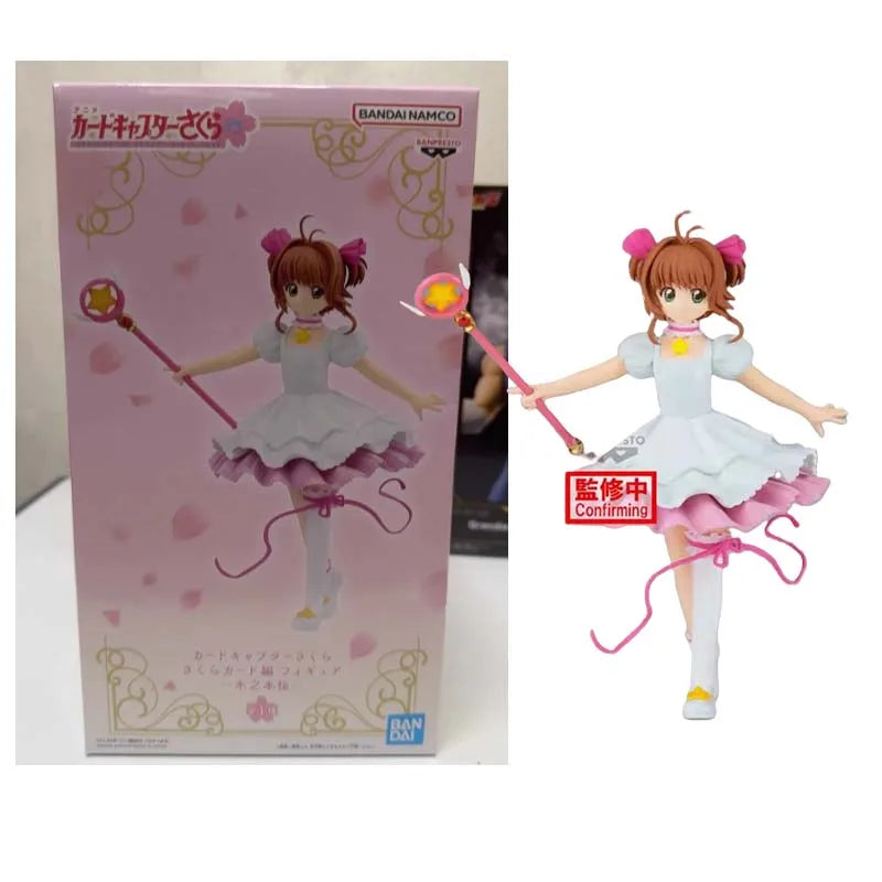 Bandai Original BANPRESTO Card Captor Sakura Anime Figur Kinomoto Sakura Fertiges Modell Sammlerspielzeug Geschenk für Kinder Ornamente