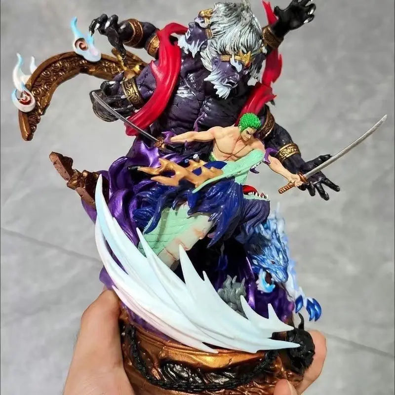 One Piece Roronoa Zoro Hell Form Action Figure Pvc Material Exquisite Details Collectible Model For Fans Anime Character Statue