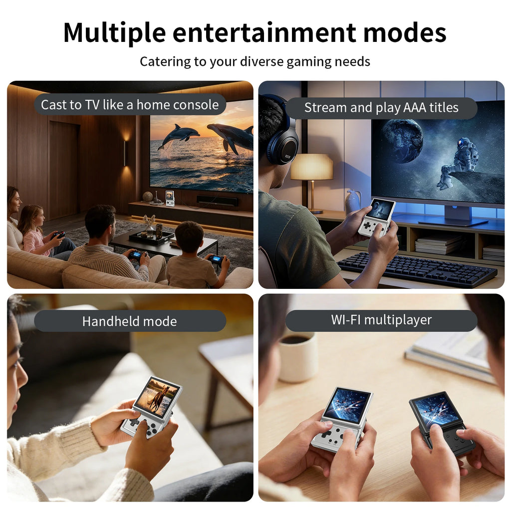 Anbernic RG Rotate Handheld Game Console 3.5" IPS Rotating Screen Android Aluminum Alloy 2000 mAh Retro Portable Games Player AI