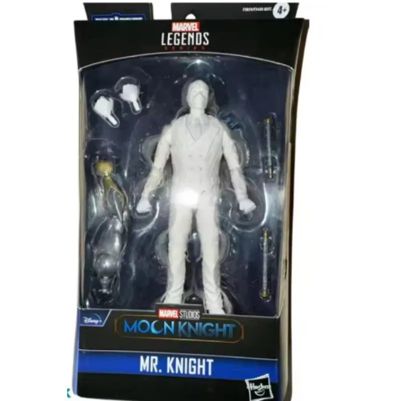 Original Hasbro Marvel Legends Series Moon Knight MR.KNIGHT Anime Figure Toy Collection Model