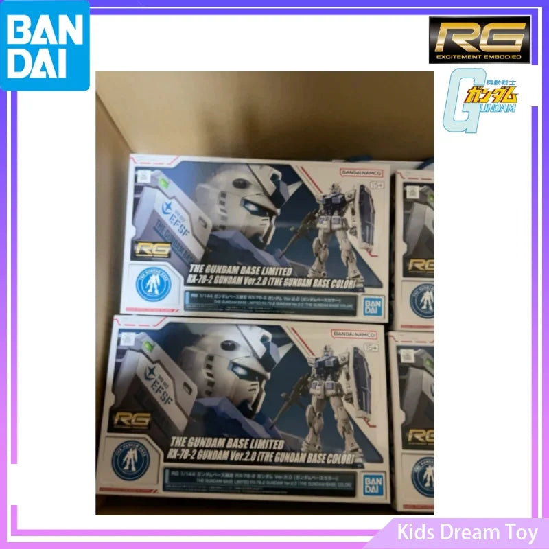 Bandai Original RG THE GUNDAM BASE LIMITED RX-78-2 GUNDAM Ver.2.0[THE GUNDAM BASE COLOR] Anime Action Figures Toys Assembly Kids
