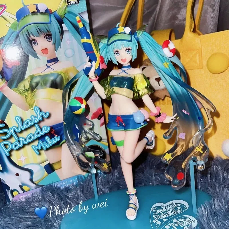 Sega Vocaloid Original Hatsune Miku Figur Spm Sommer Wasserpistole 22cm PVC Anime Figur Modell Spielzeug Mädchen Niedliche begrenzte Geschenke