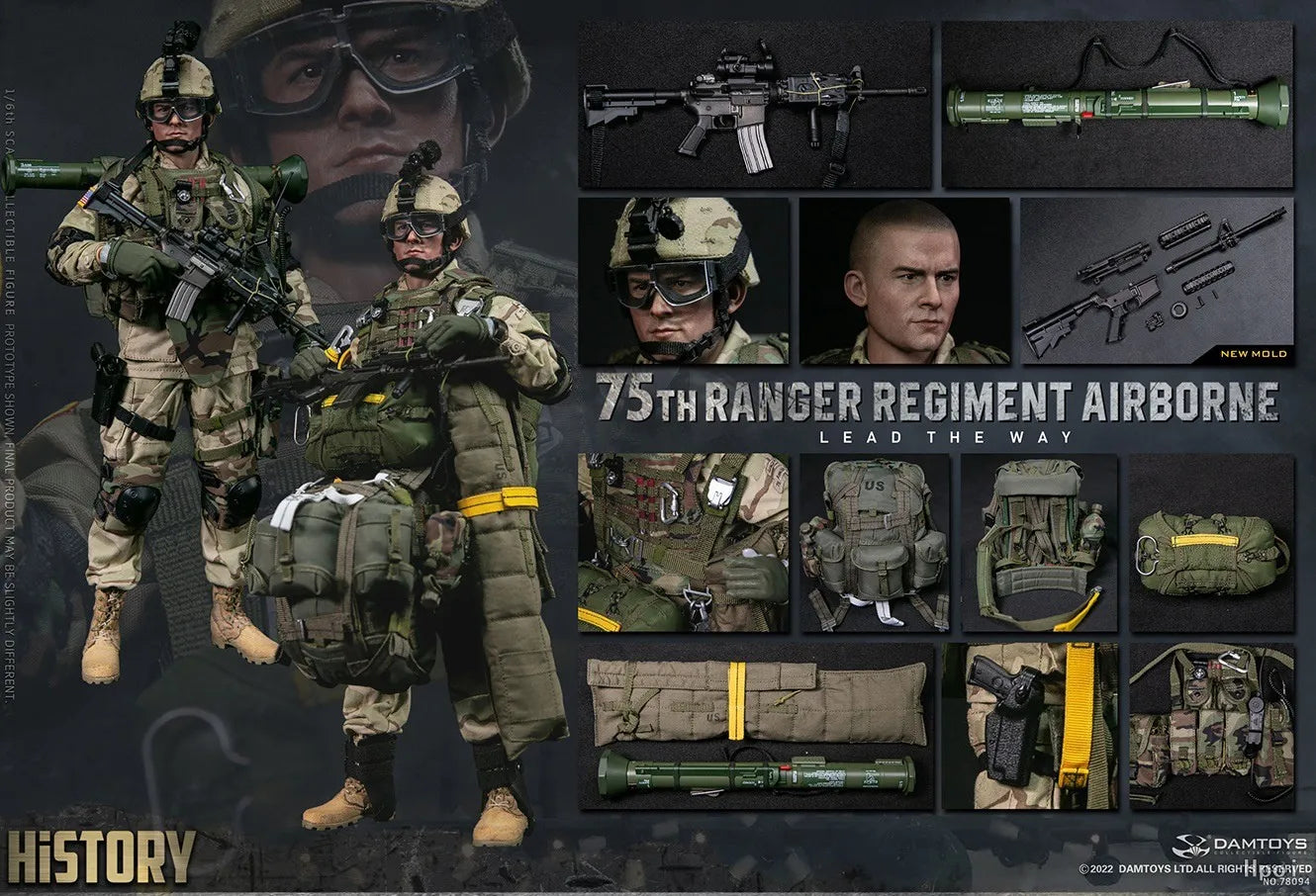 【MT】DAMTOYS NO.78094 US Army STHRANGER REGIMENT AIRBORNE 1/6 Action Figure Model Toys