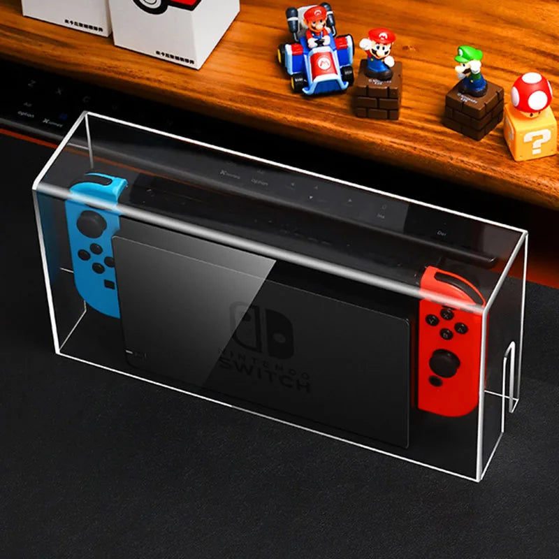 Display Box Host Dust Cover for Nintendo Switch NS Game Console Dock Protective Case Acrylic Hard Covers Switch Oled Accessories