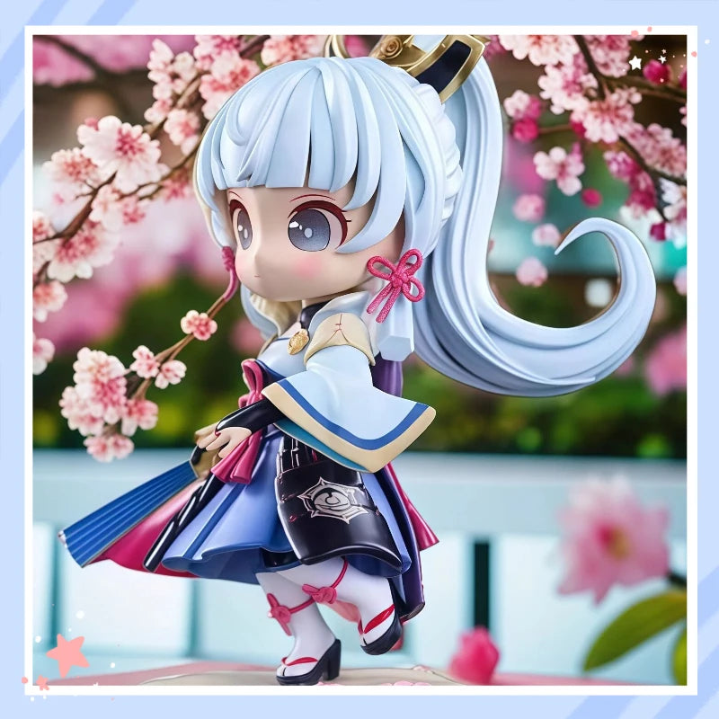 Ninety Seven Studio Kamisato Ayaka Q Style Cute Chibi Anime Figure PC Case Decoration Car Dashboard Ornament Gift For Anime Fans