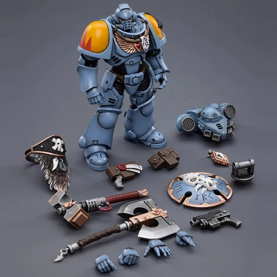 Joytoy Warhammer 1/18 Екшън фигурки Space Wolves Claw Pack Sigyrr Stoneshield Модел играчка момче подаръци 3.75 инча