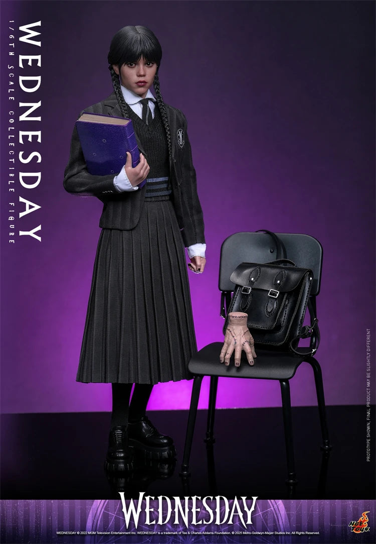 In Stock HotToys TMS135 Wednesday Naraku Gakuin Style 1/6 Soldier Figure Anime Action Figure Toy Gift Model Collection
