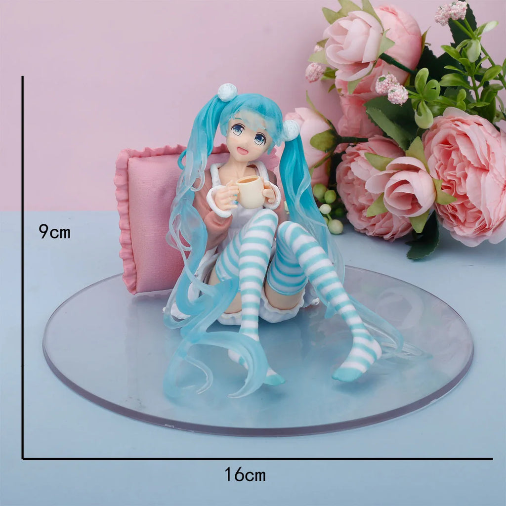 Miku Sakura Lolita Bunny Ears Girl Pillow Miku Swimming Ring Pajamas Rem Rabbit Hug Qiong Mei Figure Anime Cosplay Cushion Doll