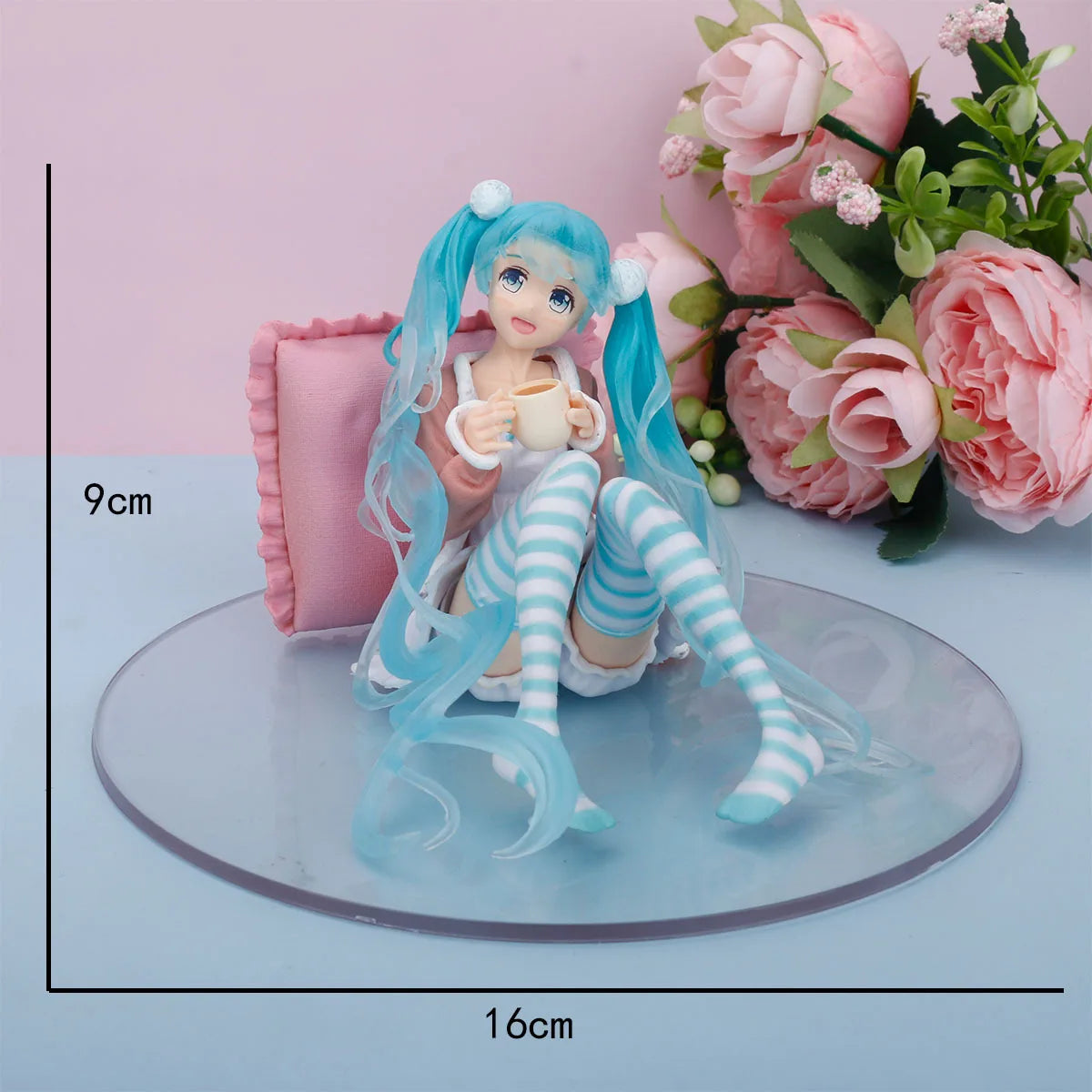 Miku Sakura Lolita Bunny Ears Girl Pillow Miku Swimming Ring Pajamas Rem Rabbit Hug Qiong Mei Figure Anime Cosplay Cushion Doll