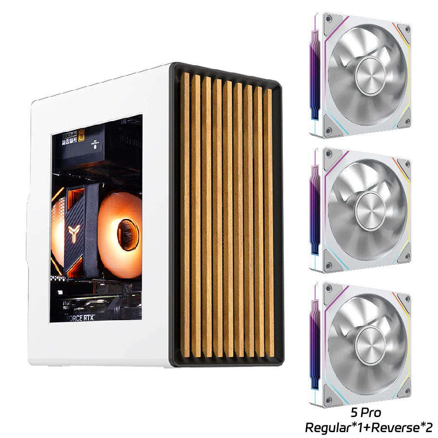 WJCOOLMAN Craftsman 3 MTAX/ITX PC case Glass transparent wooden strips panel gabinetes gamers desktop business computer case