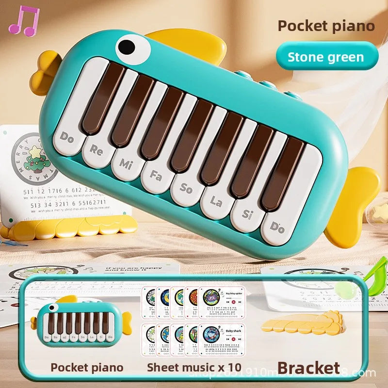 Baby Music instruments Montessori Electronic Multifunctional Music Pocket Piano Keyboard Toy Learning Educational Games for Kids