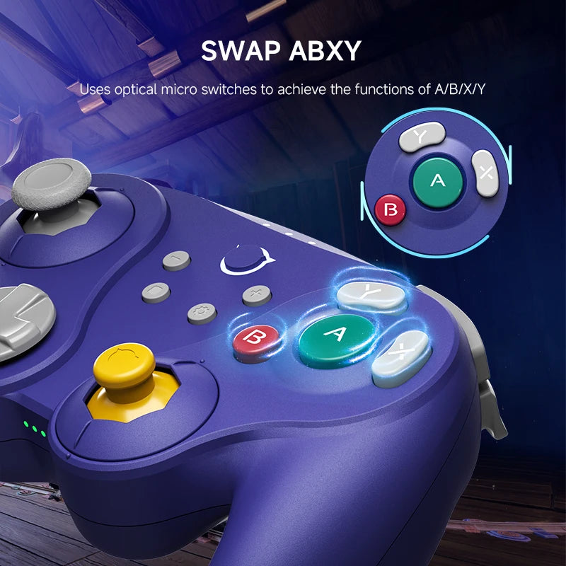 NYXI Warrior Wireless Switch Controller Purple Lite Version For PC Android