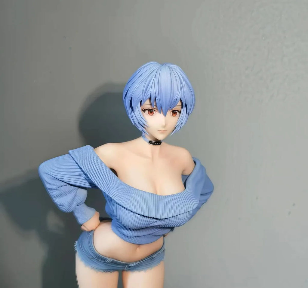 30cm Summer Girlfriend Ayanami Rei Action Figure Exquisite Painting Model Case Decoration Anime Beautiful Girl Gk Statue